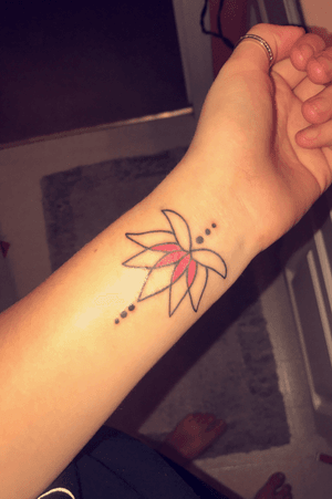 Lotus wrist tattoo 