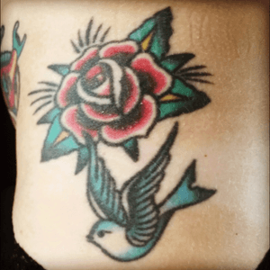 Rose with dove by jaycal73 jason calvert #MEGANDREAMtATTOO 