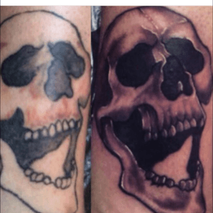 Skull before/after