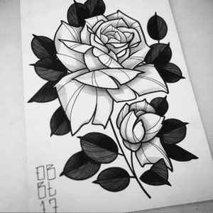 A5 Painting #danberry #tattoo #tattoofash #painting #rose 