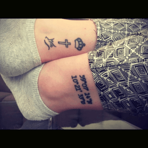 A trinity tattoo on my right, inner ankle done at Family Tattoo in Krabi Thailand.                                 And coordinates to a place in Norway on my left, outer ankle done at Uncle Max Tattoo in Oslo, Norway. #christian #holytrinity #trinitytattoo #god #jesus #holyspirit #fathersonandtheholyspirit #Coordinates #friendshiptattoo #hudøy