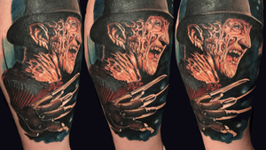 #horror #horrortattoo #realism #portrait #FreddyKrueger 
