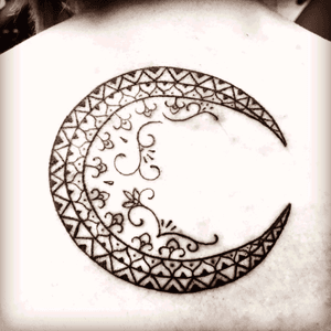 Moon tattoo #moon #HennaInspired #design 