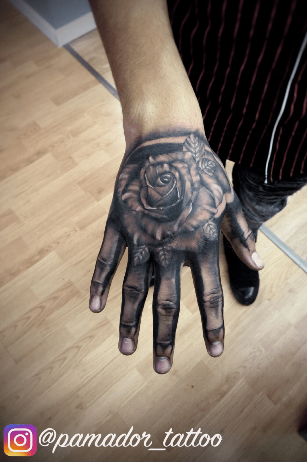Amazing Rose Skeleton Hand Tattoo For Girls By Jeffry Mendoza