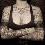 #sleeves #chest #black #armbands #dotwork #linework #ornamental -by #tattooartist #WatsunAtkinsun 