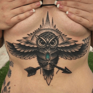 #megandreamtattoo I have wanted a tattoo by Megan for so long, and I can't express how perfect it would be to give her full artistic freedom to do a colorful owl sternum piece on me. 