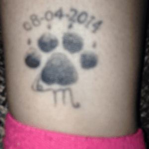 5th tat done in 2012 for my dog who passed away. Done by sean-paul