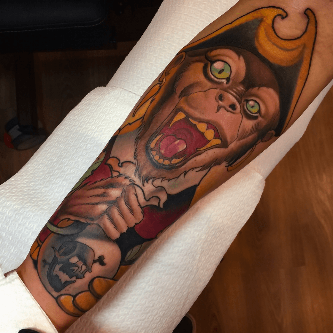 Kevin Joseph Tattoo  Monkey business tattoo for a friend bigcitytattoofl  tattoo traditionaltattoo floridatattoos jacksonvilletattoos  orangeparktattoos  Facebook