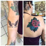 ⚡️ Swipe For Video ⚡️Today @josiiany left with 2 new tattoos 🔥🎨 1: In memory of father that passed away she got some #angelwings with his name & dates & of course 2: What I love doing everyday no problem ..... #Geometric #TraditionalRose 🌹 on her back ⚡️🔥 Gracias un millón Josi por pasar por el estudio para hacerte estos tattoos super cool 😎 #TattzByAG #Ink #BodyArt #Tattoo #Tatuaje #lettering #simpletattoo #traditional #traditionalart #traditionaltattooer #colorwork #boldcolors #puertoricotattoo #puertorico #puertoricotattooartist #puertoricantattooartist #newyorkcity #newyorkcitytattoo 👁
