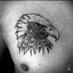 No.67 Mosaic Eagle #tattoo #chestattoo #eagle #mosaic #patterns #bylazlodasilva