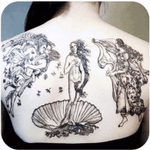 From @oozy_tattoo The Birth of Venus, Botticelli. #Tattoodo #dreamtattoo @amijames 🐲