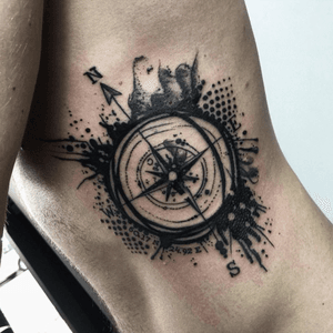 Cool compass #compass #watercolor #wanderlust 