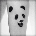Happy Panda tattoo by Viktor Westberg 🐼#panda #panda #blackwork #viktorwestberg @fleur 