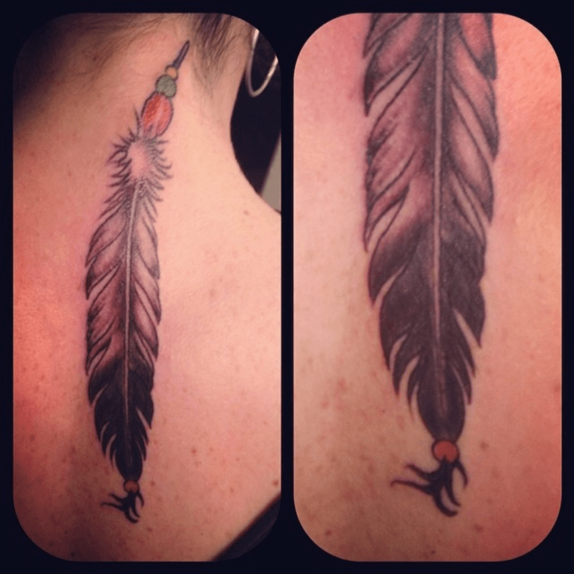 Tattoo uploaded by Edwin Sanchez • #nativeamerican #feather #chesttattoo •  Tattoodo