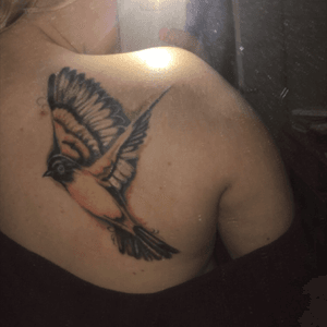 This was my first tattoo!! #sparrow #tat #eternalink #realistic 