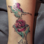 #balerina #rose #rosetattoo #leg #aquarelatattoo #vintagetattoo #Tattooexpo #feelgoodtattoo #iloveit 