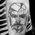 No.61 In Memory of Francisco #tattoo #geometric #geometrictattoo #geometricface #geometricportrait #face #portrait #lines #inmemoryof #bylazlodasilva