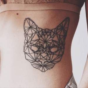 #cat #geometric #tattoo #black 