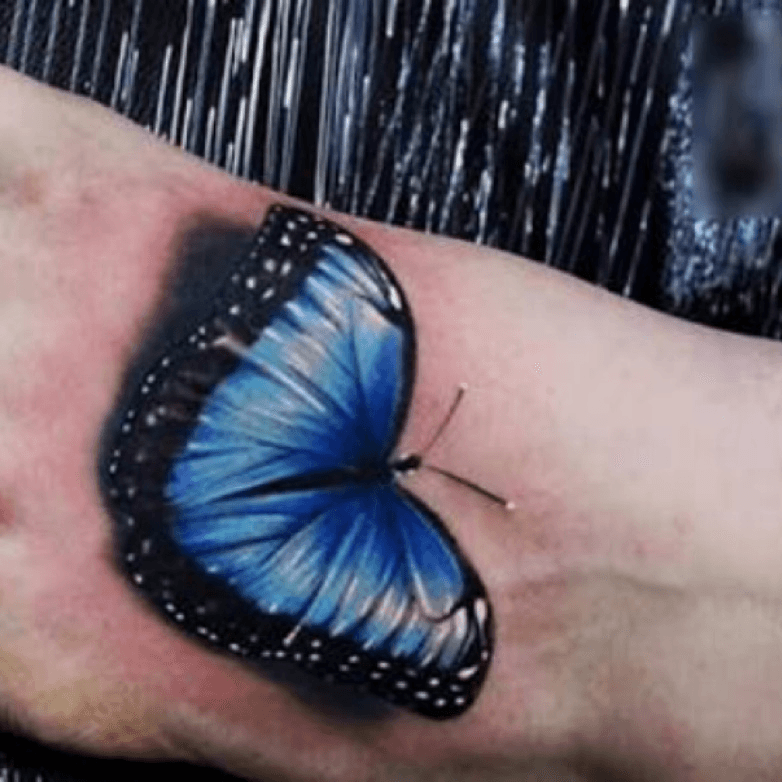 butterfly Tattoo 3d realistic  done at Masterpiece Tattoo