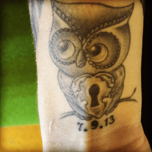 My sweetest tattoo #cute #sweet #owl 