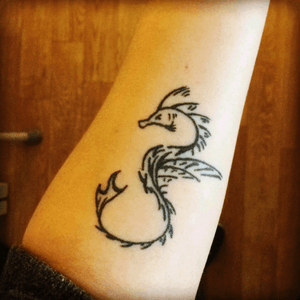 My first tattoo tribal seahorse would love to get a free tattoo from an amazing artist who can do sea creatures like dea turtles and jellygish 