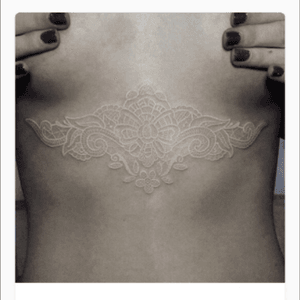Subtle white ink tattoo. Crazy about them! #whitheink #tattoo #tattoodo #loveink 