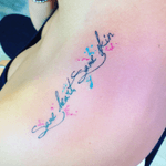  #tattoo #scripttattoo #lettering #colors #sketchcolor #ink #Tattoodo #tattoobabes #myworldofink 