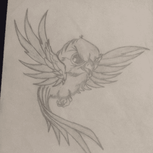 My mums tattoo design thats I design for her 50th brithday #birdy 