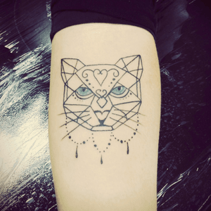 Tattoo cat Geometric!