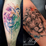 #megandreamtattoo #realism #lionhead #watercolor 