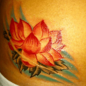 Lotus on hip #lotus #flowers #lotustattoo #lotusflower 