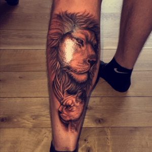 First tattoo #lions #lionshead #liontattoo 