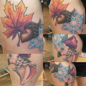 Four seasons tattoo #millsoriginal #fourseasons #newschool #jacksonvilletattoocompany #nctattooers 