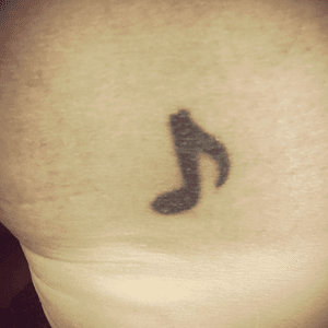 Mu very first ink that syarted it all! A quaver for my love of music!! 