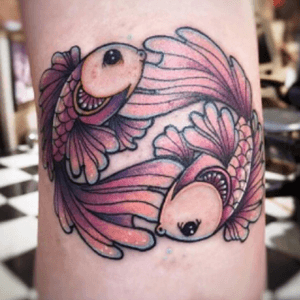 #fish #goldfish #pink #black #color - #tattooartist #marjunglm @marjunglm