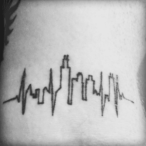 EKG skyline of my hometown, Chicago. 