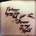 My tattoo for my dog which passed on after 13 years #dog #phrases #love 
