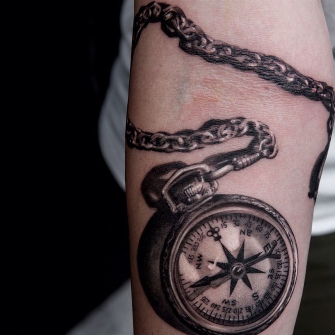 Compass Chain Tattoos