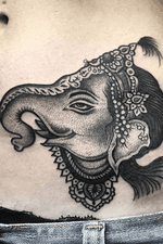 Done by me at Yama Tattoo Studio, Roma. #ganesh #ganeshtattoo #tattoos #hindu #hindutattoo #dotwork #akuma #yamatattoostudio #roma #rionemonti