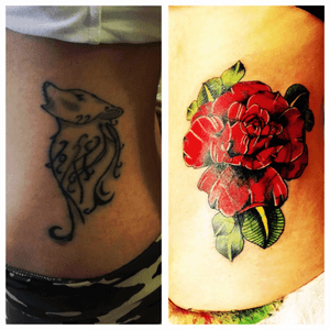 Cover up #rose #cover #coverup #coveruptattoo #RoseTattoos #tattoocoverup #oldtatttoo 