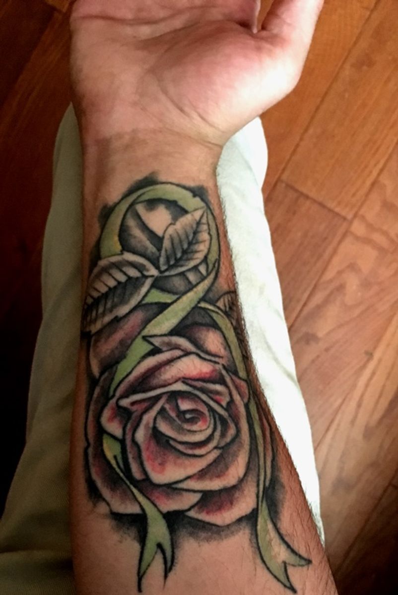 Tattoo uploaded by Blake Schodt • Lime Green cancer Ribbon for lymphoma
