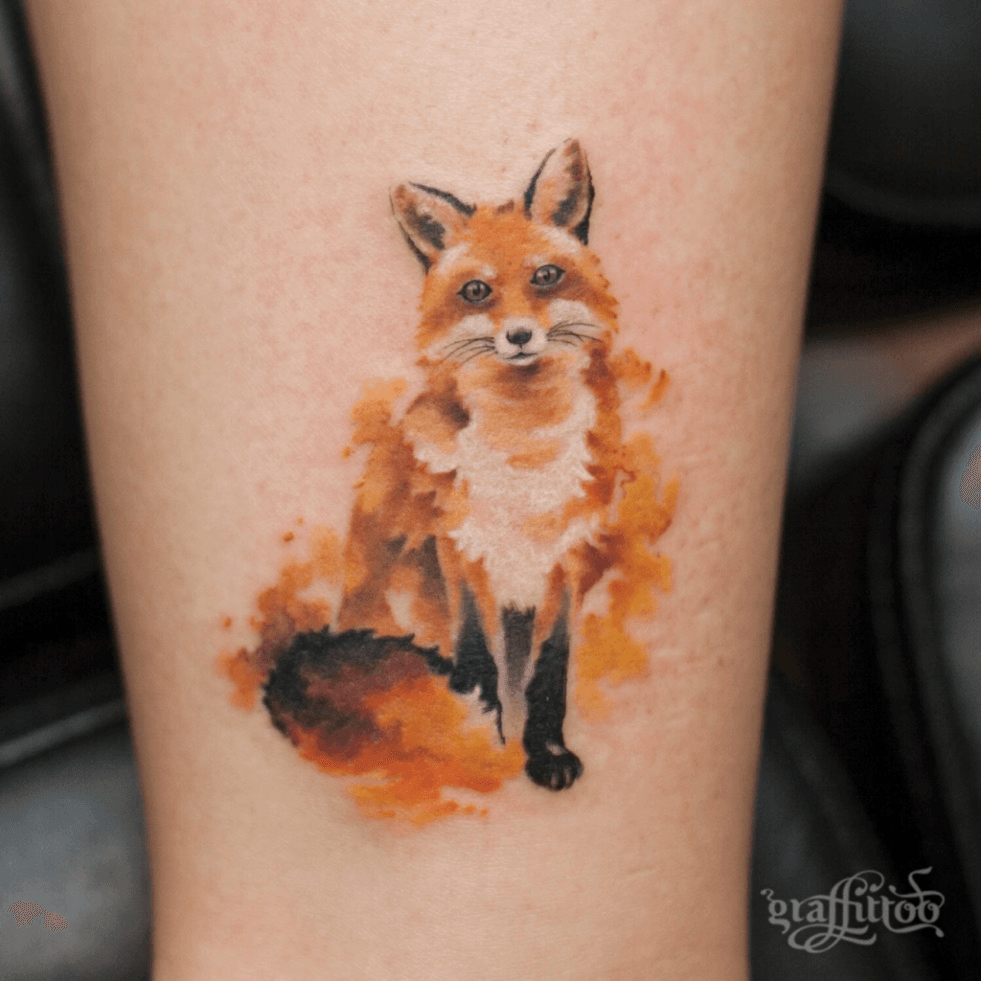 watercolor tattoo  Tumblr  Watercolor fox tattoos Cool tattoos Fox  tattoo