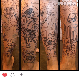 Wizard of Oz Session 1 WIP #goldenowltattoo #napa 