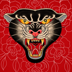 Panther head design. Available for tattoo. 