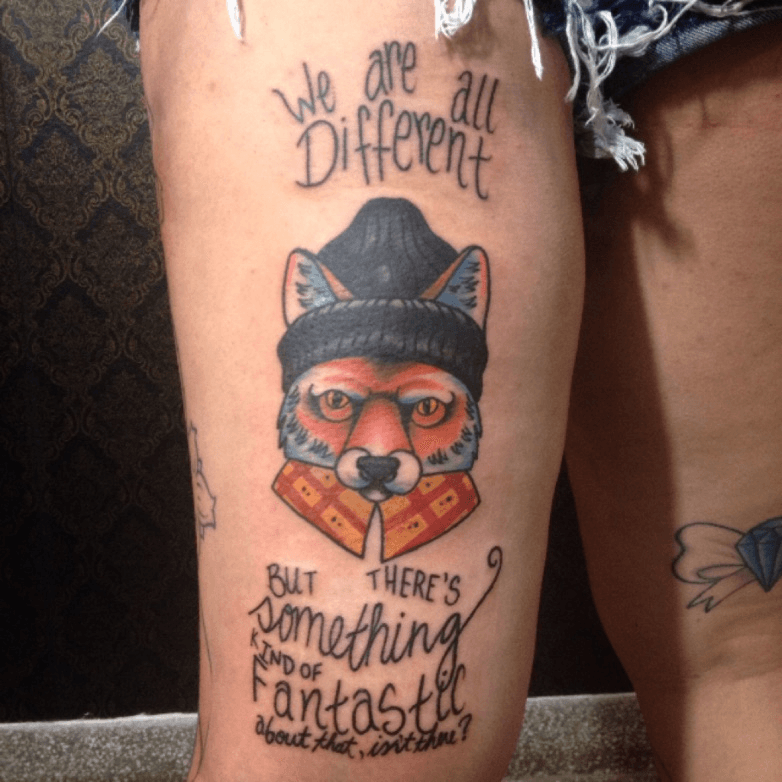 Sophia on Instagram fantastic mr fox apple on steph from my wes  anderson flash gratitudetattoo will be moving l  Cool tattoos Fantastic  mr fox Tiny tattoos