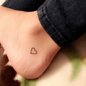 First tattoo. #small #simple #heart #minimal #minimalism #pretty #love #ankle 
