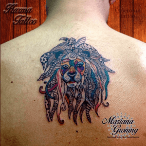 Customer's design, lion tattoo #tattoo #marianagroning #karmatattoo #cdmx #MexicoCity #watercolor #watercolortattoo #watercolortattooartist #lion #liontattoo 