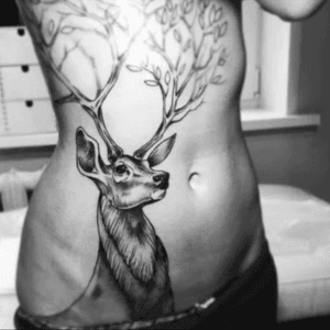 Stag through the seasons tattoo #stag #seasons #nature #deer 