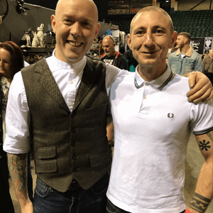 My little bro with David Corded at last weeks great-northen tattoo show in newcastle. #davidcorden 
