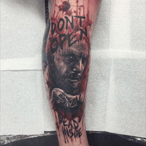 My walking dead tattoo. Done in 2015 by an amazing UK based artist Ash Lewis #thewalkingdead #walkingdead #rickgrimes #zombie #dreamtattoo 